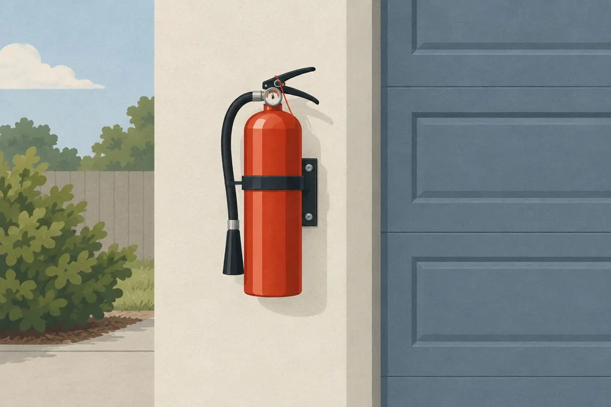 Illustration: 10 lb ABC Fire Extinguisher (garage & deck)