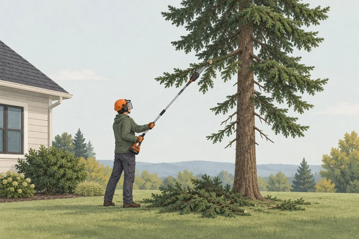 Illustration: Battery Pole Saw