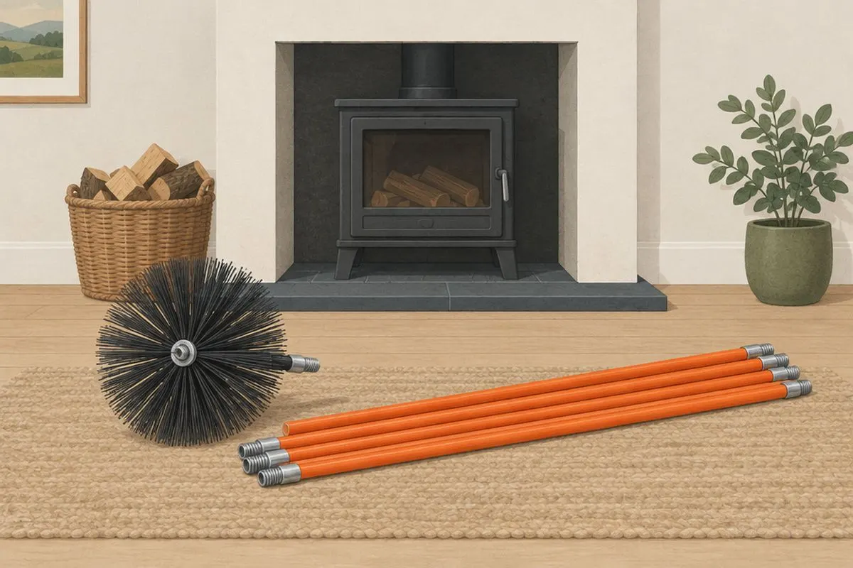 Illustration: Chimney Brush & Rod Kit