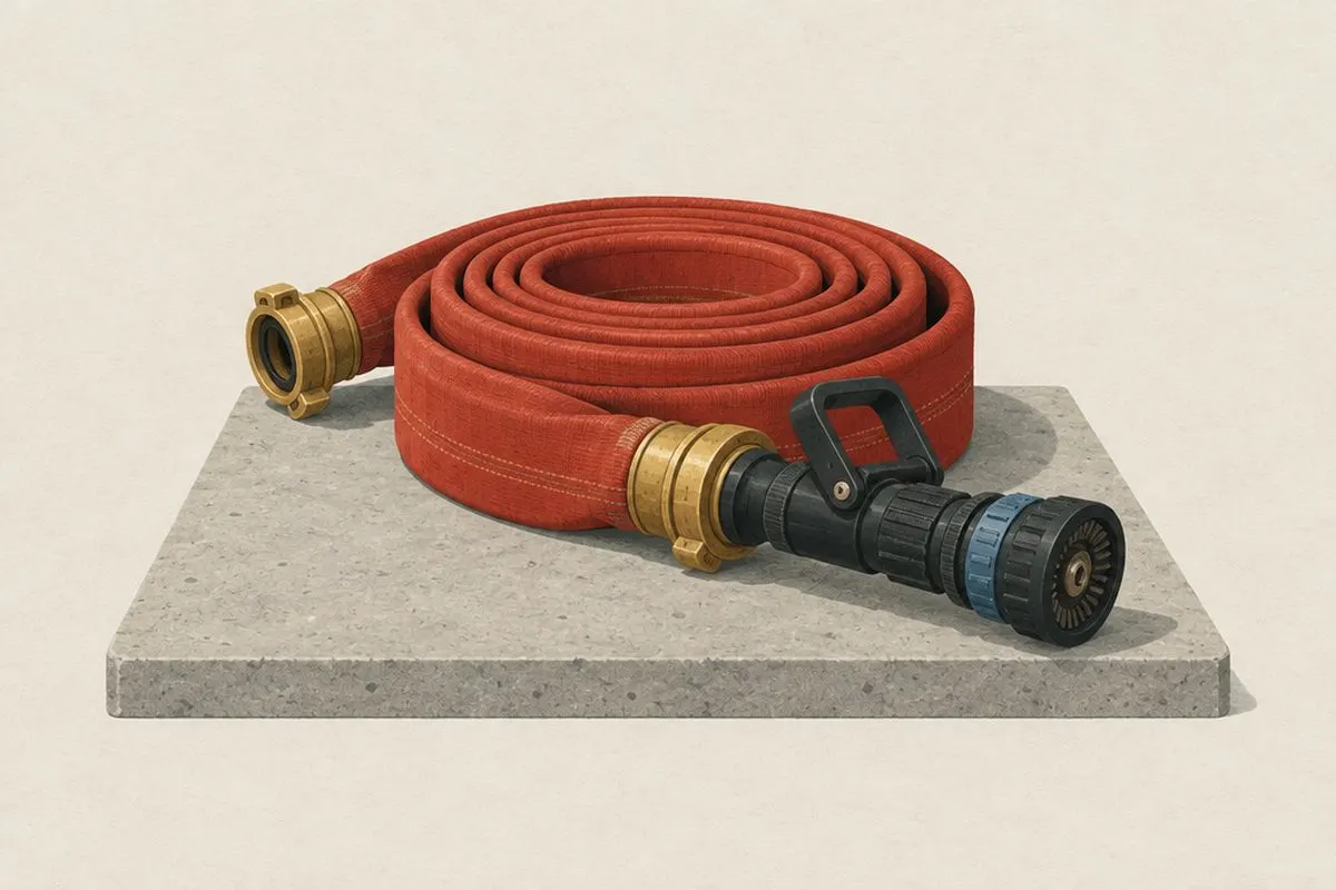 Illustration: 1.5 in Fire Hose & Fog Nozzle Kit