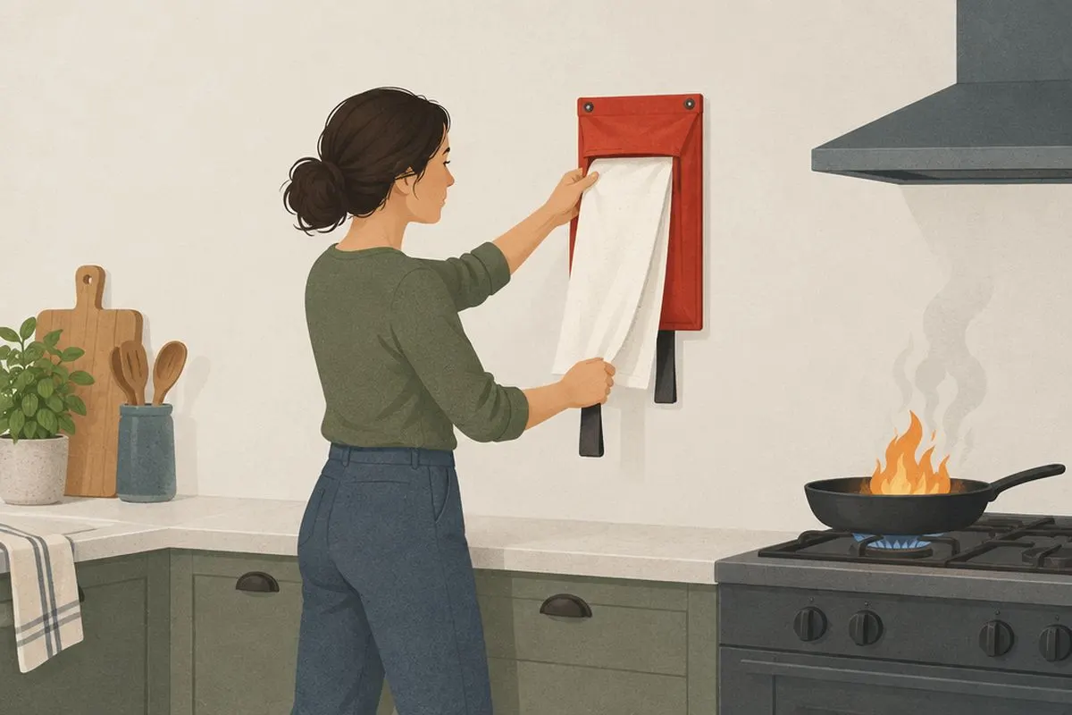 Illustration: Kitchen Fire Blanket
