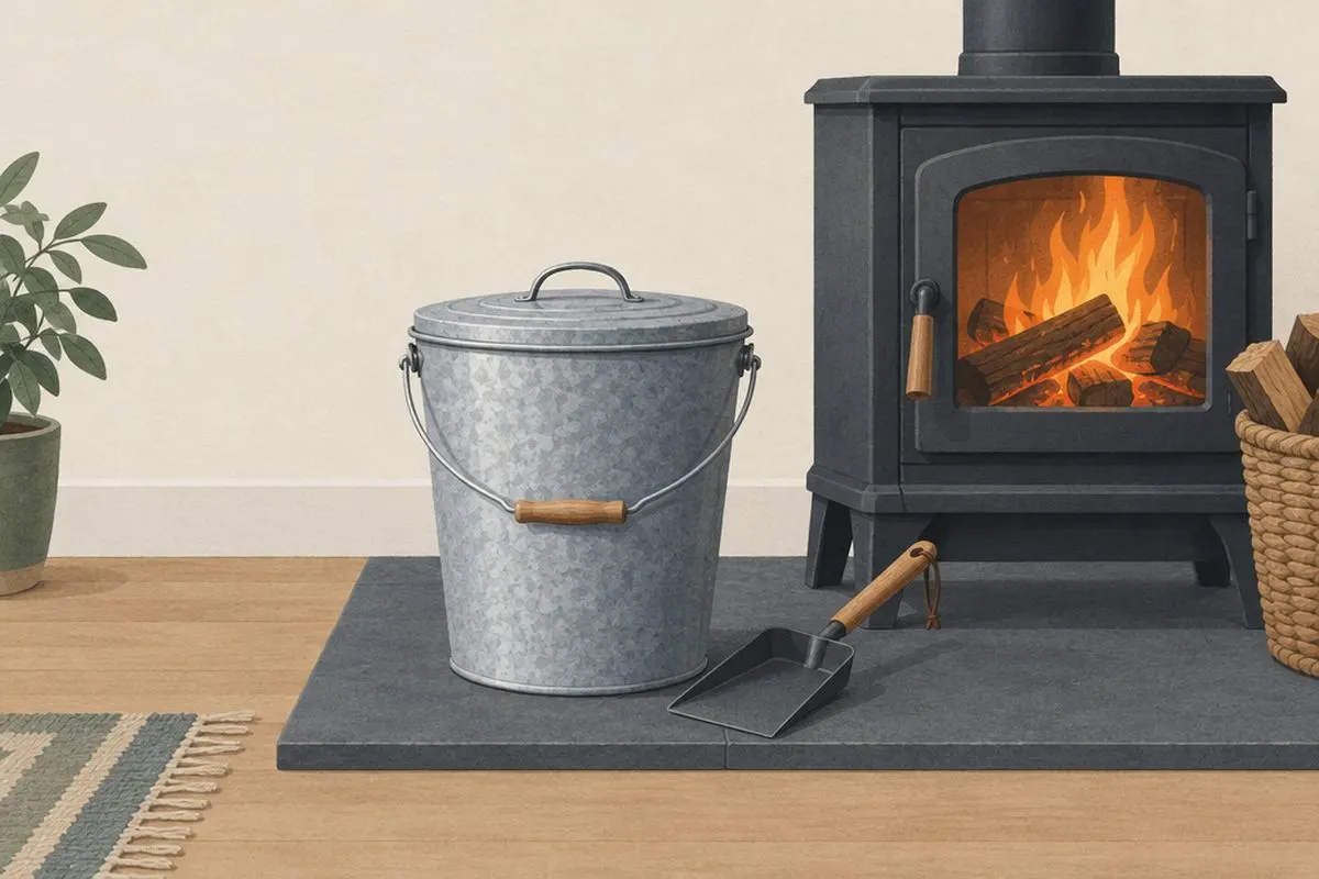 Illustration: Metal Ash Can with Sealing Lid