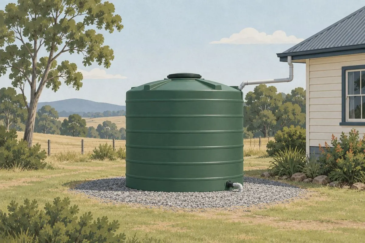 Illustration: Poly Water Storage Tank (1,000–2,500 gal)